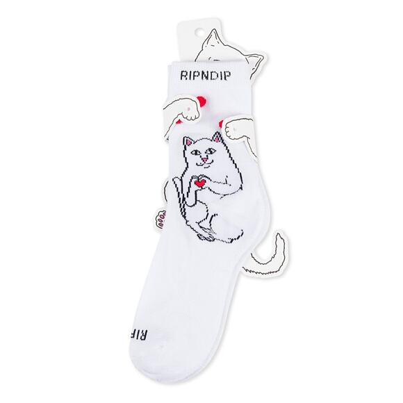 Ponožky Rip N Dip Nermal Loves Mid Socks (White)