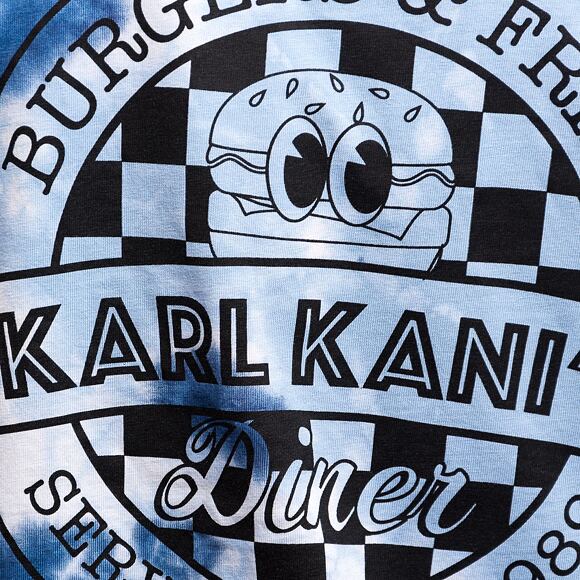 Triko Karl Kani Small Signature Tie Dye Diner Tee light blue/navy