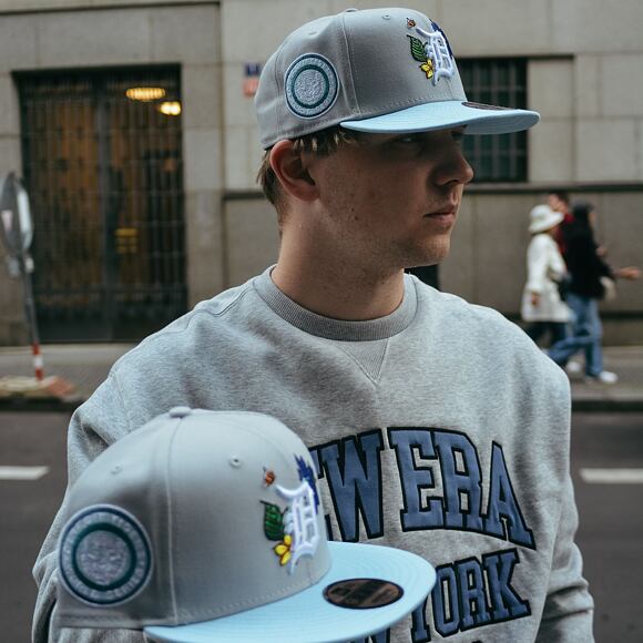 Kšiltovka New Era 9FIFTY MLB Floral Detroit Tigers Retro - Graphite / Pastel Blue