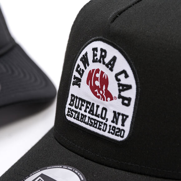 Kšiltovka New Era - Branded Buffalo Patch 9FORTY Trucker - Black