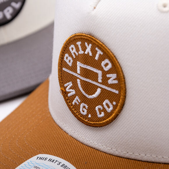 Kšiltovka Brixton - Crest C Mp Snapback - Washed Copper/Off White