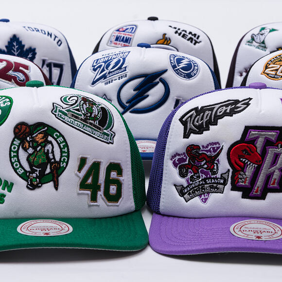 Kšiltovka Mitchell & Ness - Gridlock Trucker Hwc - Toronto Raptors - White