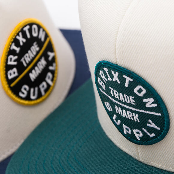 Kšiltovka Brixton - Oath Iii Snapback - Off White/Night Sage