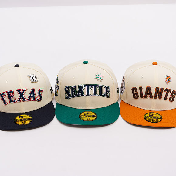Kšiltovka New Era - MLB 1995 ASG Pin Pre-Curved 59FIFTY - Texas Rangers - Cream / Navy