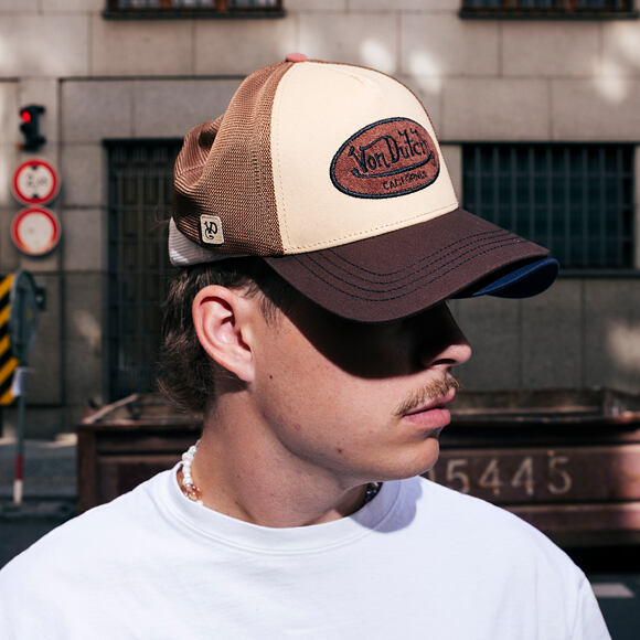 Kšiltovka Von Dutch - Trucker - Terry Logo - Brown/Beige