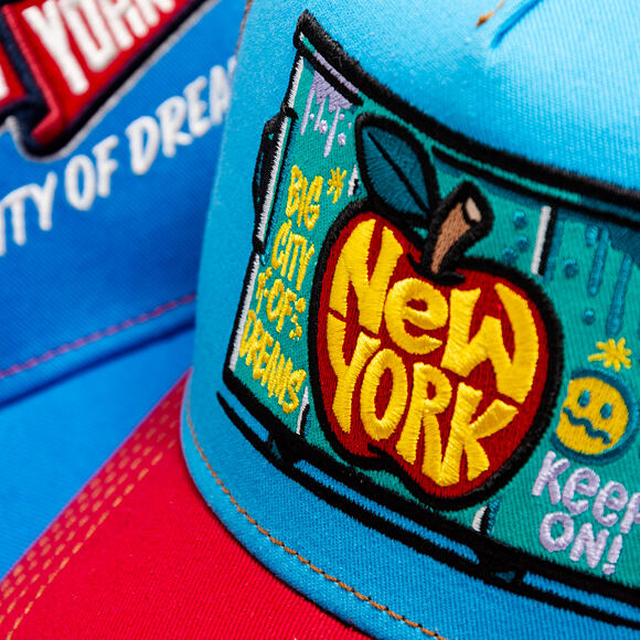 Kšiltovka Stetson - Trucker Cap Big Apple by JJ Hats - Red/Blue