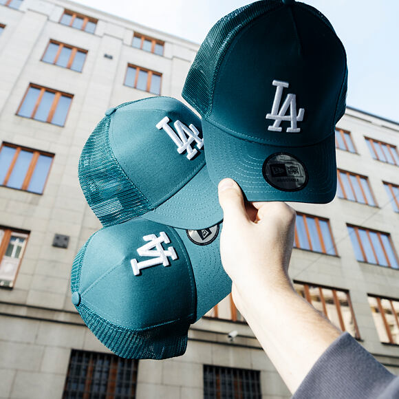 Dětská Kšiltovka New Era - MLB Essential 9FORTY Trucker - LA Dodgers - Pine Green
