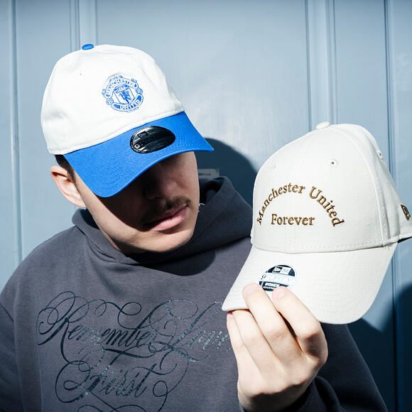Kšiltovka New Era -  Seasonal 9TWENTY - Manchester United FC - Off White