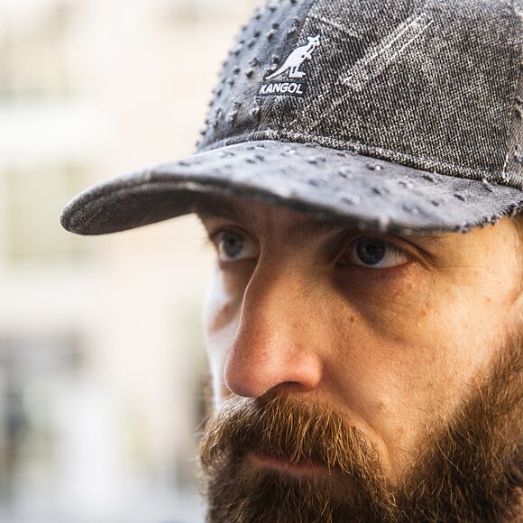 Kšiltovka Kangol - TRENDS PACK - Denim Mashup Baseball - Black Trompe L'Oeil