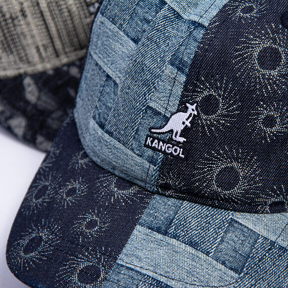 Kšiltovka Kangol - TRENDS PACK - Denim Mashup Baseball - Blue Picnic