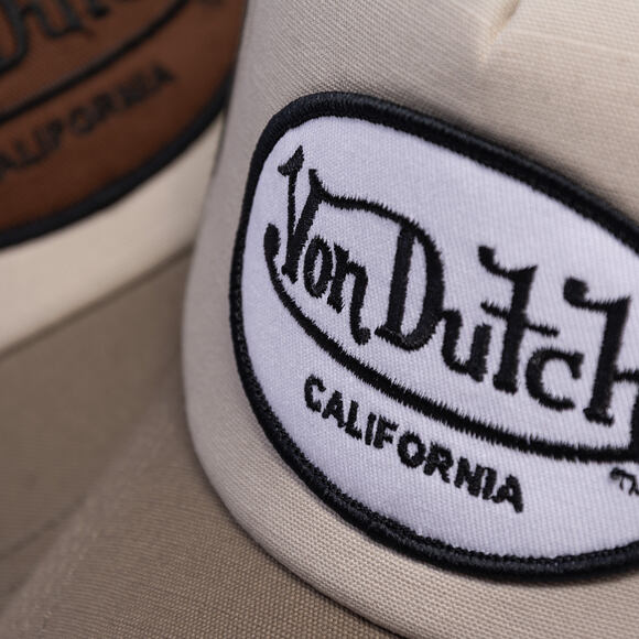 Kšiltovka Von Dutch - Trucker - Cali Patch Olive/White