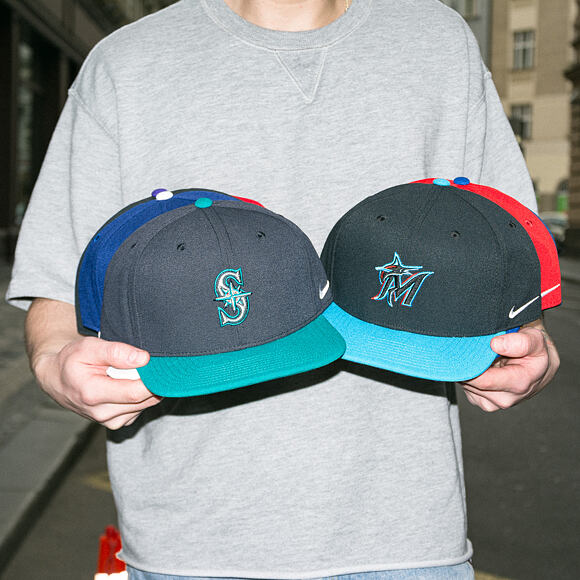 Kšiltovka Nike - Dri-Fit Pro - Seattle Mariners - Pitch Blue 4FA/Mardi Gras 4DZ