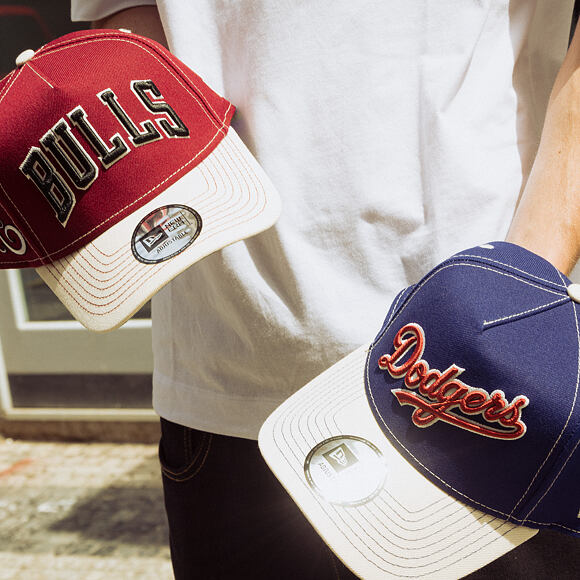 Kšiltovka New Era - NBA City Icon 9FORTY A-Frame - Chicago Bulls - Cardinal / Cream