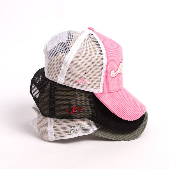 Kšiltovka Ed Hardy - Embroidery Applique Cord 5 Panel Trucker Cap - Hot Pink