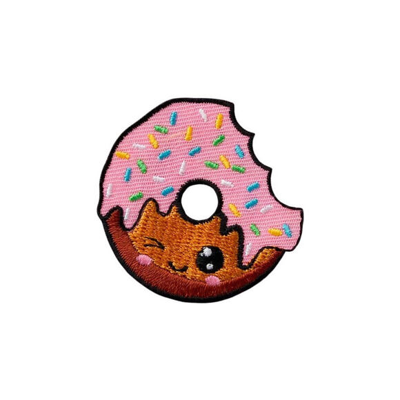 Nažehlovačka Monoquick - Donut s růžovou polevou 4,5 x 4,5 cm