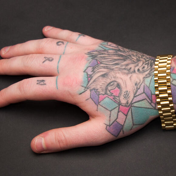 Pozlacený náramek King Ice Gold Rolex Link Bracelet