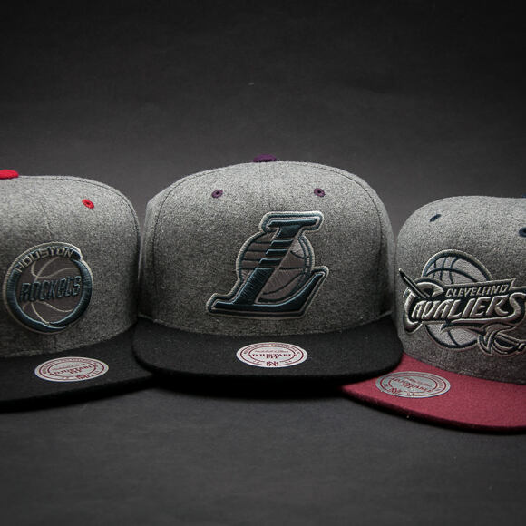 Kšiltovka Mitchell & Ness Greyton Houston Rockets Grey/Black Snapback