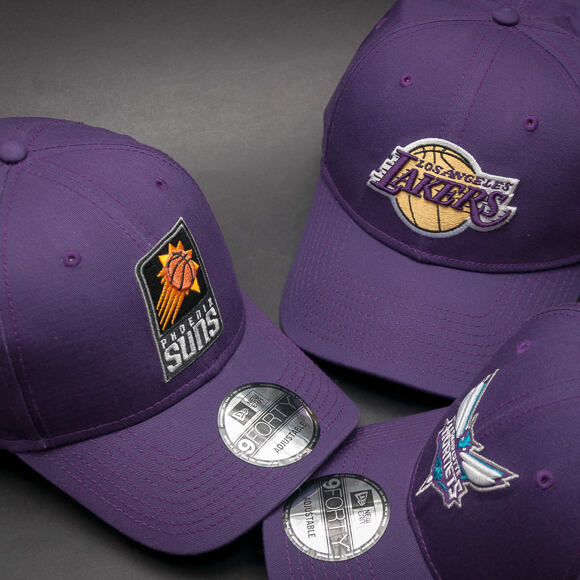 Kšiltovka New Era Team Charlotte Hornets Purple 9FORTY Strapback