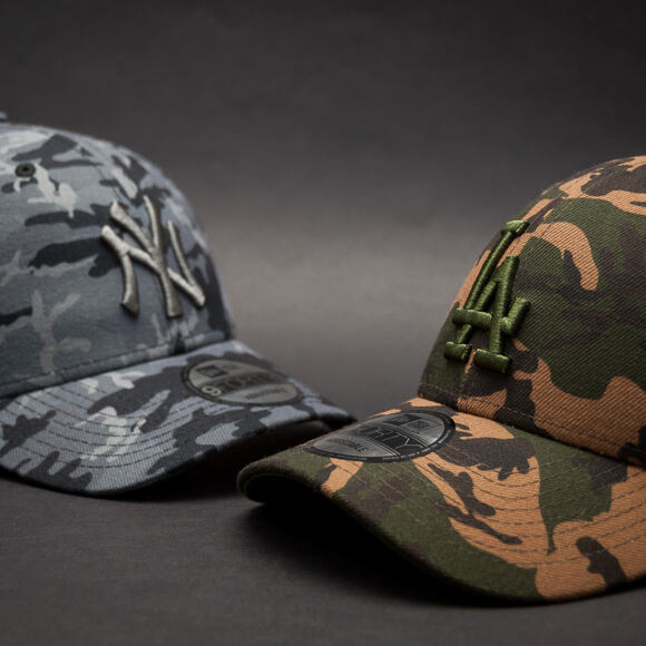 Kšiltovka New Era Seasonal Camo Los Angeles Dodgers 9FORTY Woodland Camo Strapback