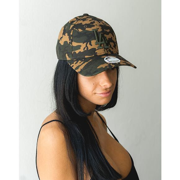 Dámská Kšiltovka New Era Seasonal Camo Los Angeles Dodgers 9FORTY Woodland Camo Strapback