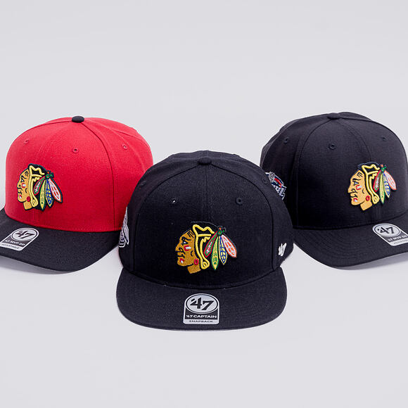 Kšiltovka 47 Brand Chicago Blackhawks Sure Shot Western Conference Logo Black Snapback