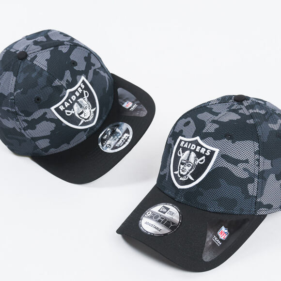 Kšiltovka New Era Mesh Overlay Oakland Raiders 9FORTY Camo/Black Strapback