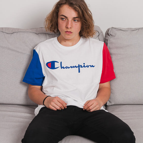 Triko Champion Crewneck T-Shirt Logo Print White