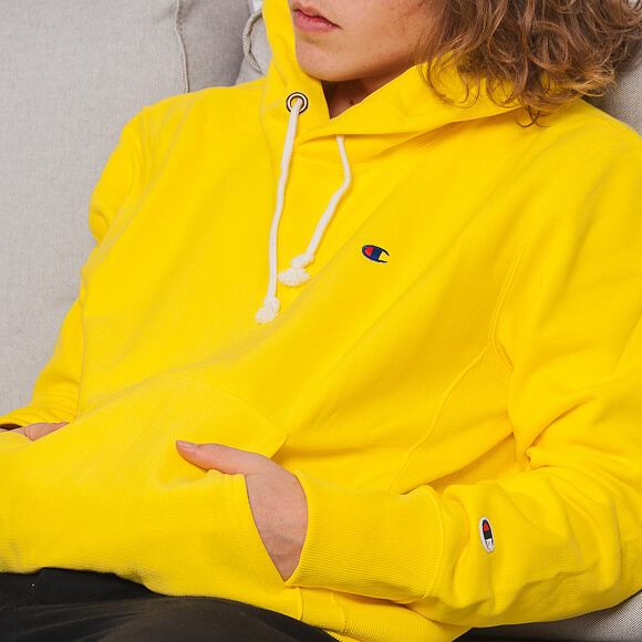 Mikina S Kapucí Champion Hooded Mini Logo Sweatshirt Bright Yellow