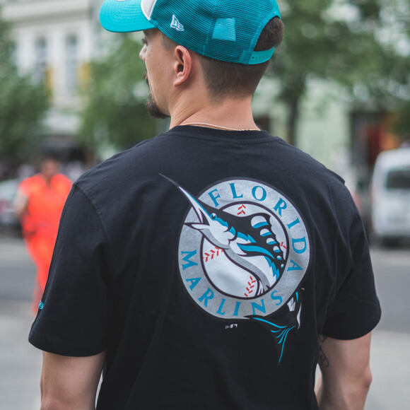 Kšiltovka New Era Coast 2 Coast Florida Marlins 9FORTY A-FRAME TRUCKER  Official Team Color