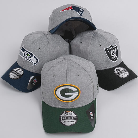 Kšiltovka New Era  Jersey Hex Seattle Seahawks 39THIRTY  Gray / Official Team Color