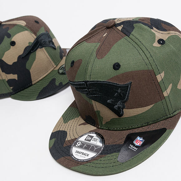 Dětská Kšiltovka New Era 9FIFTY Camo New England Patriots Youth Woodland Camo/Black Snapback