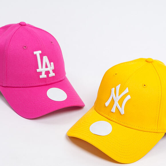 Dámská Kšiltovka New Era 9FORTY Los Angeles Dodgers Essential Pink/White Strapback