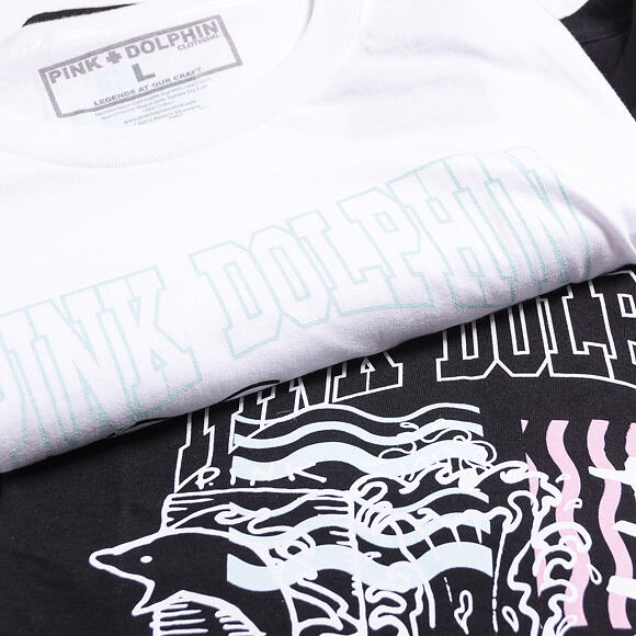 Triko Pink Dolphin Logo Sketch Tee White PS11911LSWH