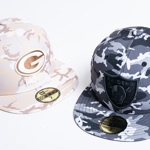 Kšiltovka New Era 59FIFTY Green Bay Packers Camo Sand