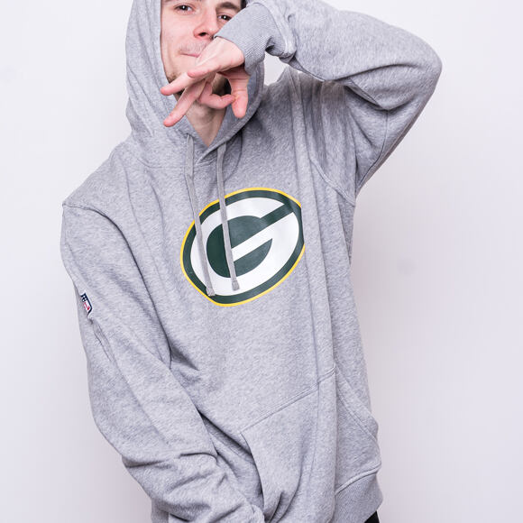 Mikina New Era Green Bay Packers Team Logo Heather Grey