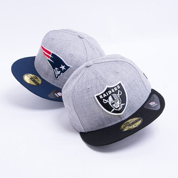 Kšiltovka New Era 59FIFTY NFL Heather Essential Oakland Raiders Fitted Heather Gray