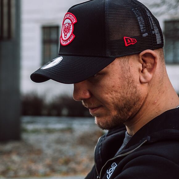 Kšiltovka New Era 9FORTY A-FRAME Trucker Motosport Black