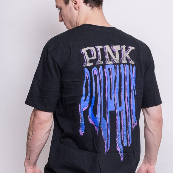 Triko Pink Dolphin Drip Script Black