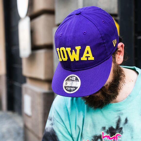 Kšiltovka New Era Retro Crown 9FIFTY Team Heritage Iowa Oaks Purple / Yellow