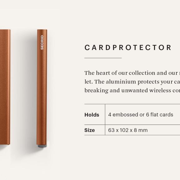 Pouzdro Na Karty Secrid Card Protector Titanium Color