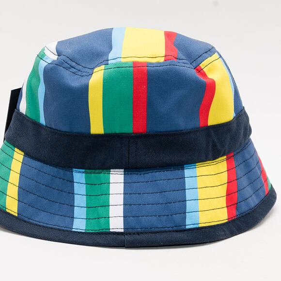 Klobouk Karl Kani Signature Reversible Stripe Bucket Hat navy/red/yellow