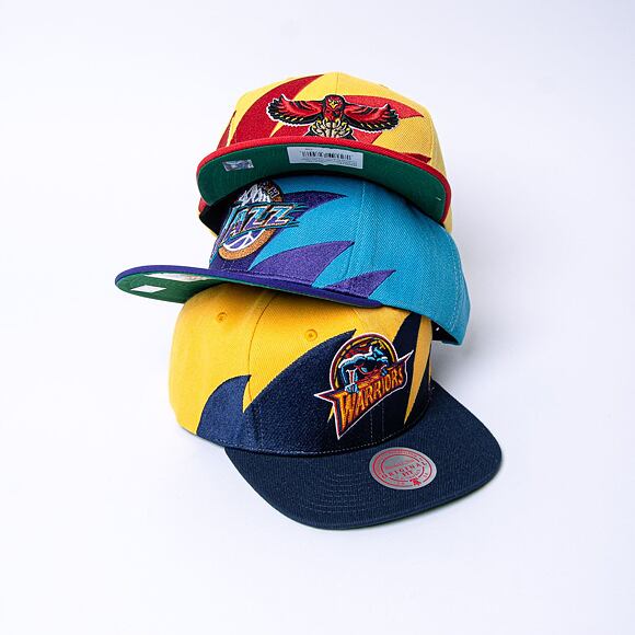 Kšiltovka Mitchell & Ness Sharktooth Snapback Hwc Golden State Warriors Yellow / Blue