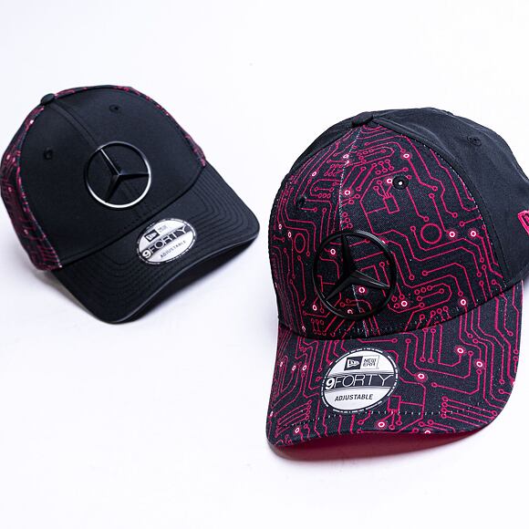 Kšiltovka New Era 9FORTY Rep All Over Print Mercedes-Benz Grand Prix Black / Digi Print