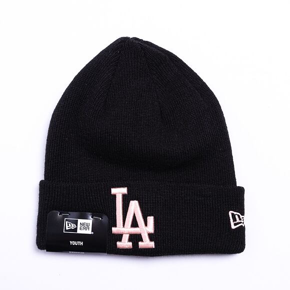 Dětský Kulich New Era MLB League Essential Beanie Los Angeles Dodgers Black / Blush Pink