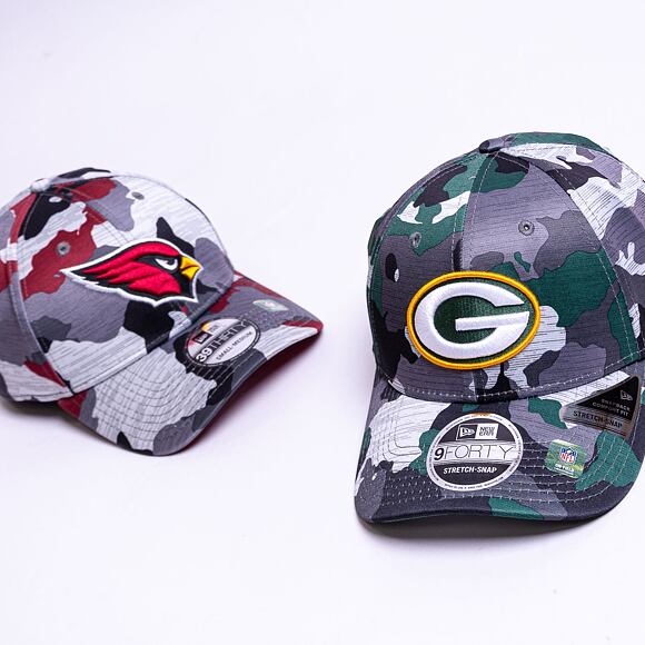 Kšiltovka New Era 9FORTY Stretch-Snap NFL22 Train Green Bay Packers