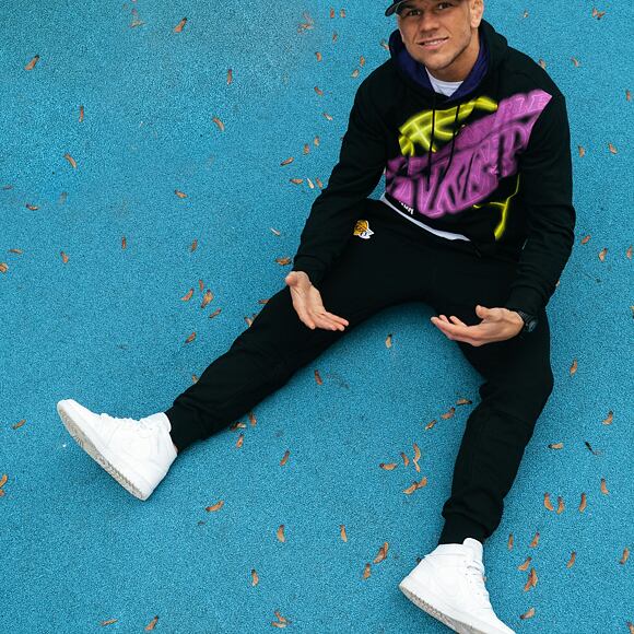 Mikina New Era NBA Enlarged Neon Pull Over Hoody Los Angeles Lakers Black/Purple