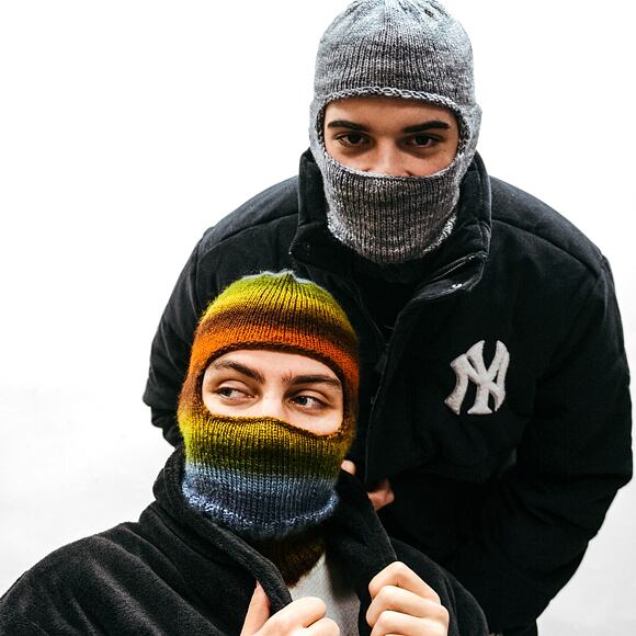 Custom made pletená Balaclava kukla - Cobalt Grey