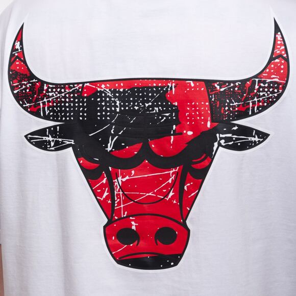 Triko New Era Infill Team Logo Oversized Tee Chicago Bulls Optic White / Red