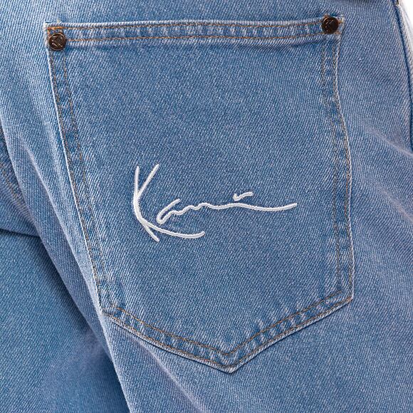 Džíny Karl Kani Small Signature Tapered Five Pocket Denim light blue