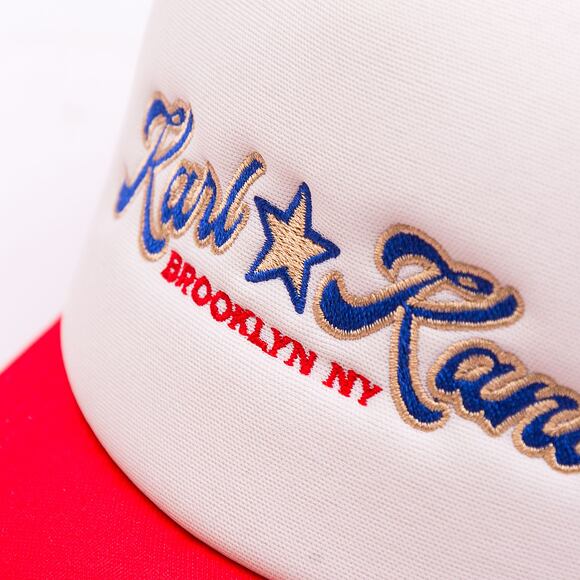 Kšiltovka Karl Kani Kani Star Trucker Cap red/off white